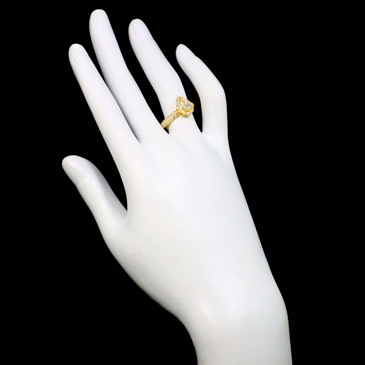 Diamond 0.51ct Ring 18K YG 750 size6-6.25(US)