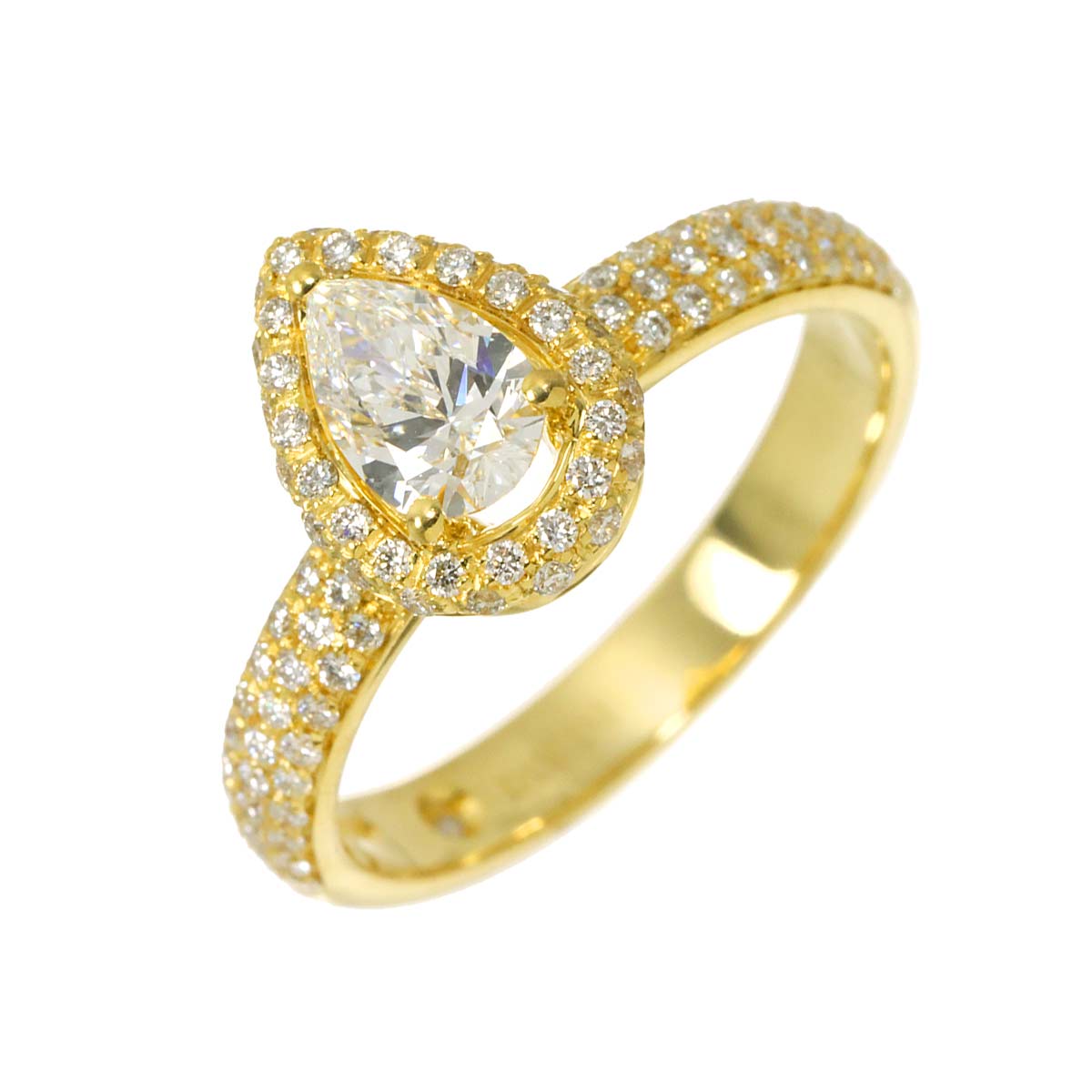 Diamond 0.51ct Ring 18K YG 750 size6-6.25(US)