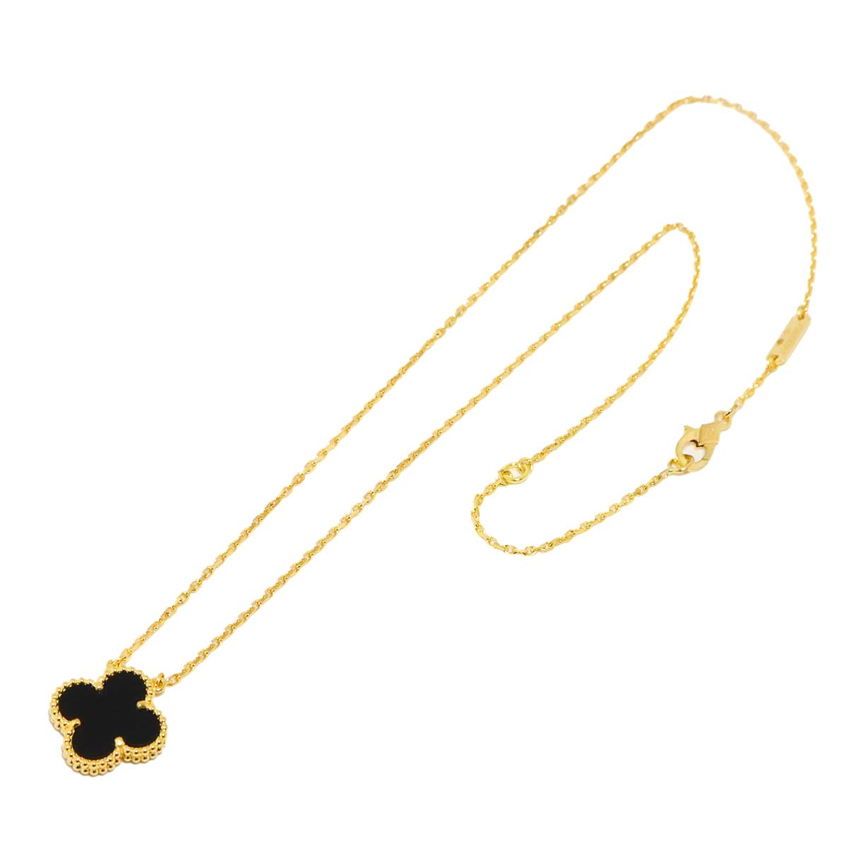 Vintage Alhambra Onyx Necklace 18K YG 750
