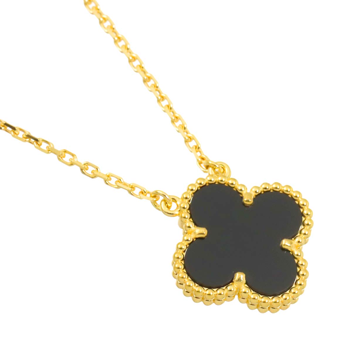 Vintage Alhambra Onyx Necklace 18K YG 750