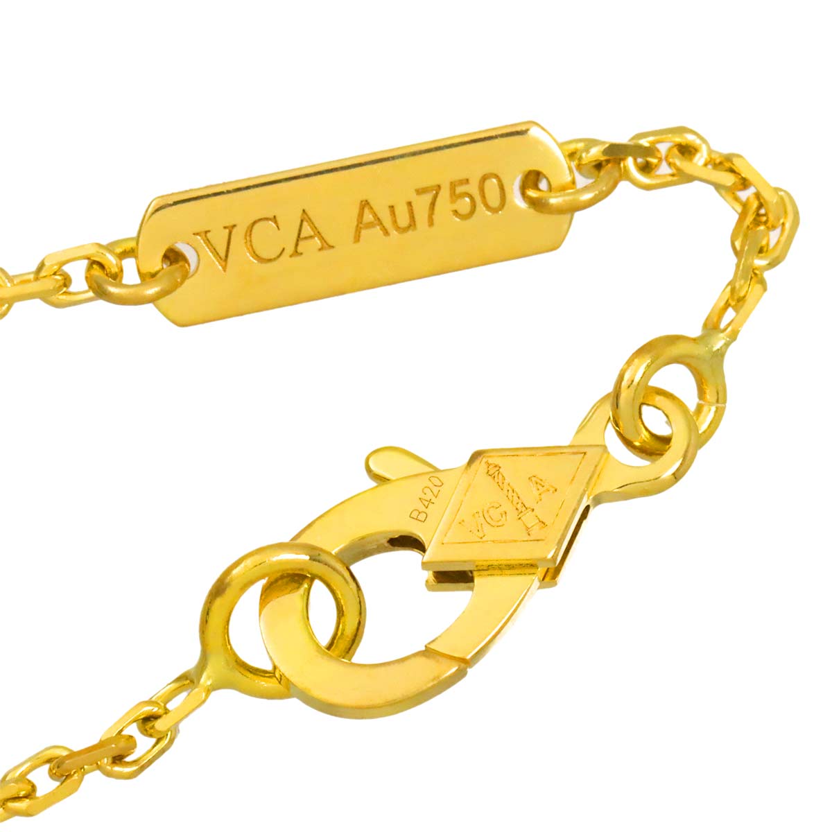 Vintage Alhambra Onyx Necklace 18K YG 750