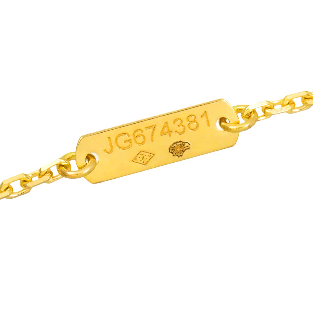 Vintage Alhambra Onyx Necklace 18K YG 750