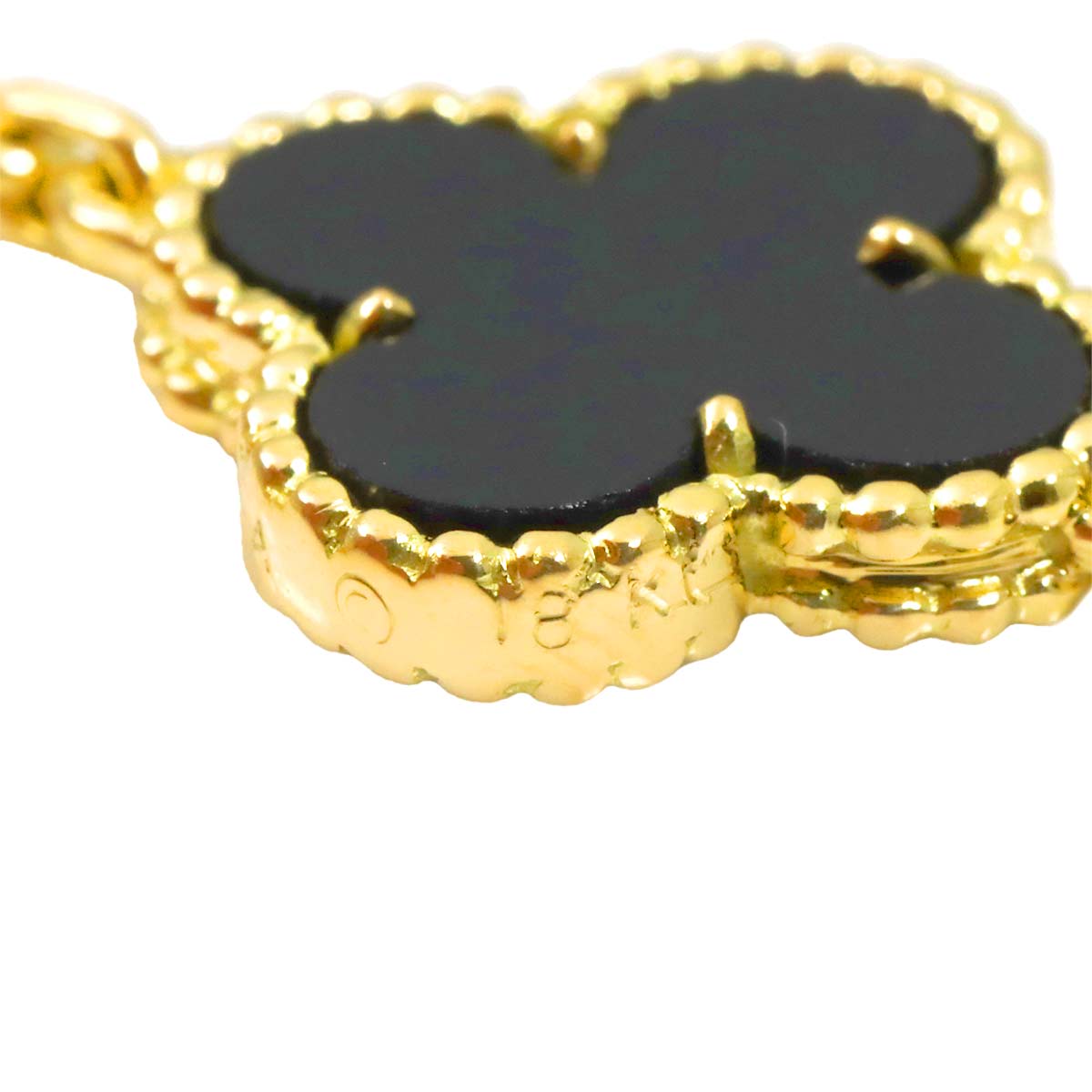 Vintage Alhambra Onyx 5P Bracelet 18K YG 750