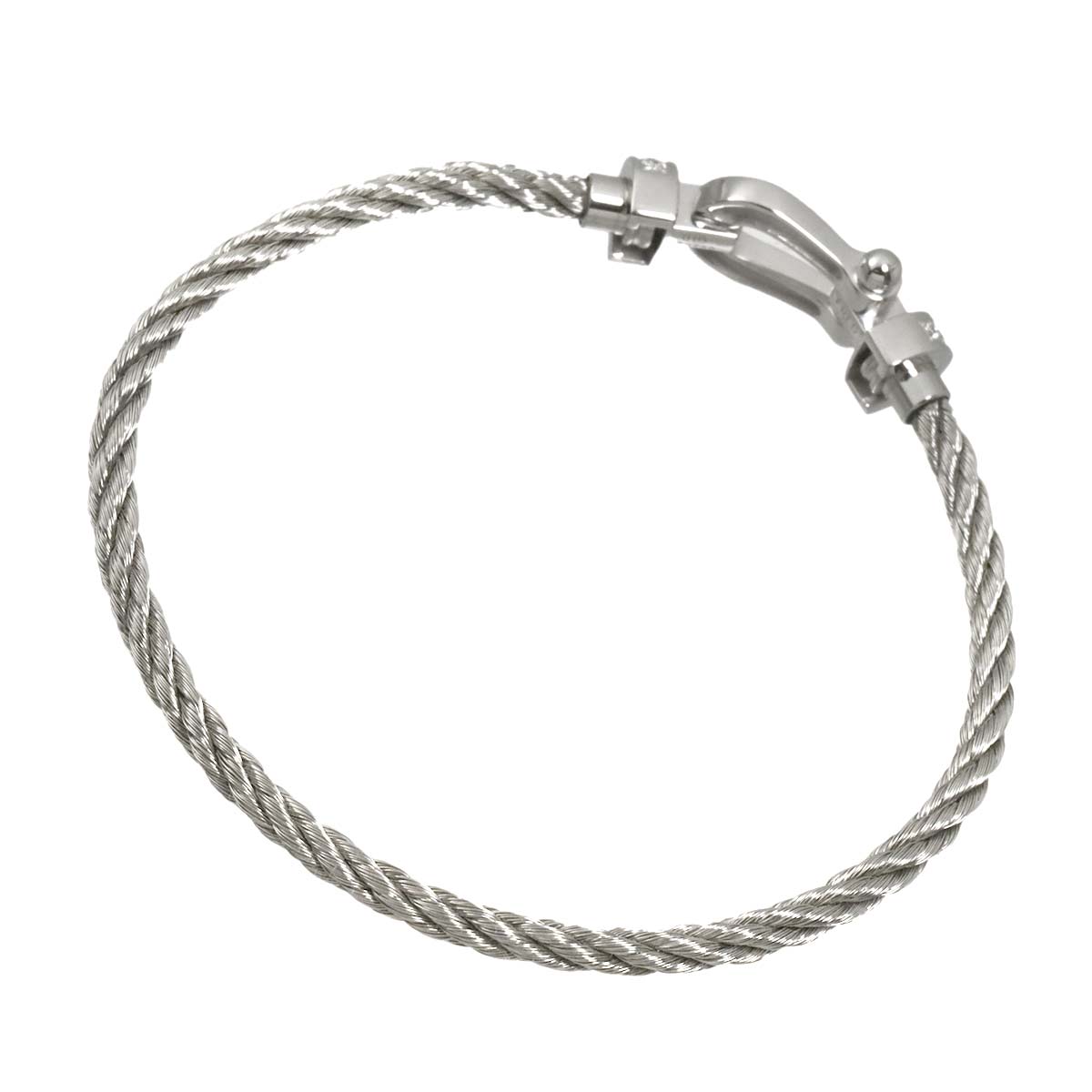 Force 10 Full Diamond Bracelet MM 18K WG 750 Steel size14