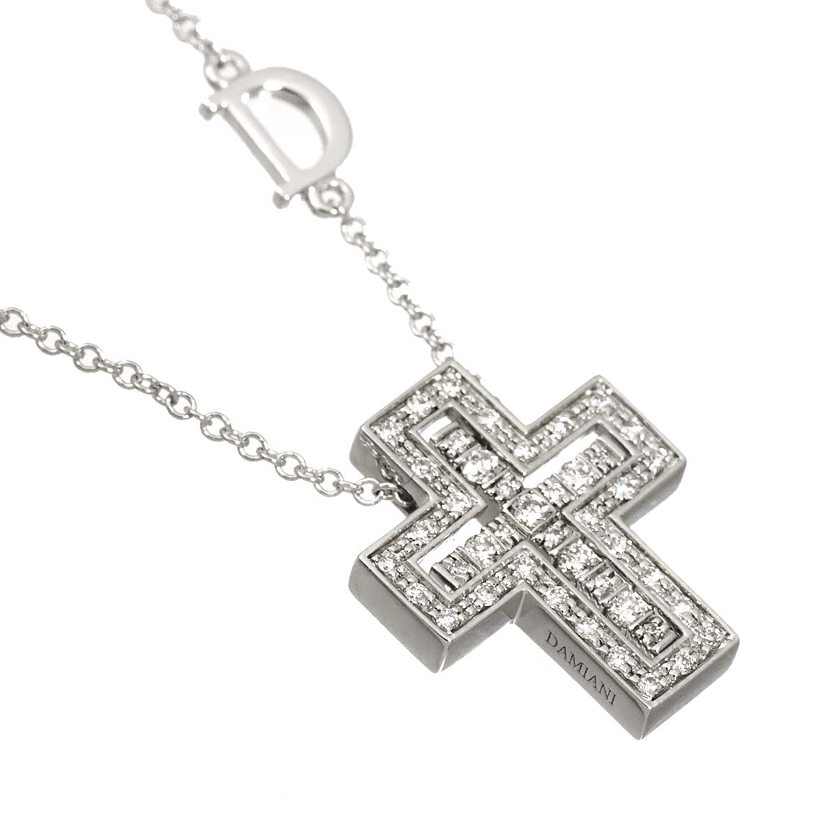 Belle Epoque XXS Diamond Cross Necklace 18K WG 750