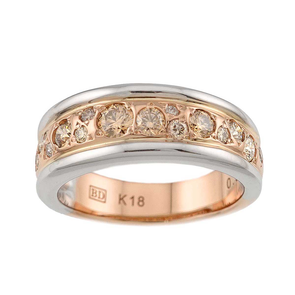 Diamond 0.50ct Ring 18K PG WG 750 size4.75-5(US)
