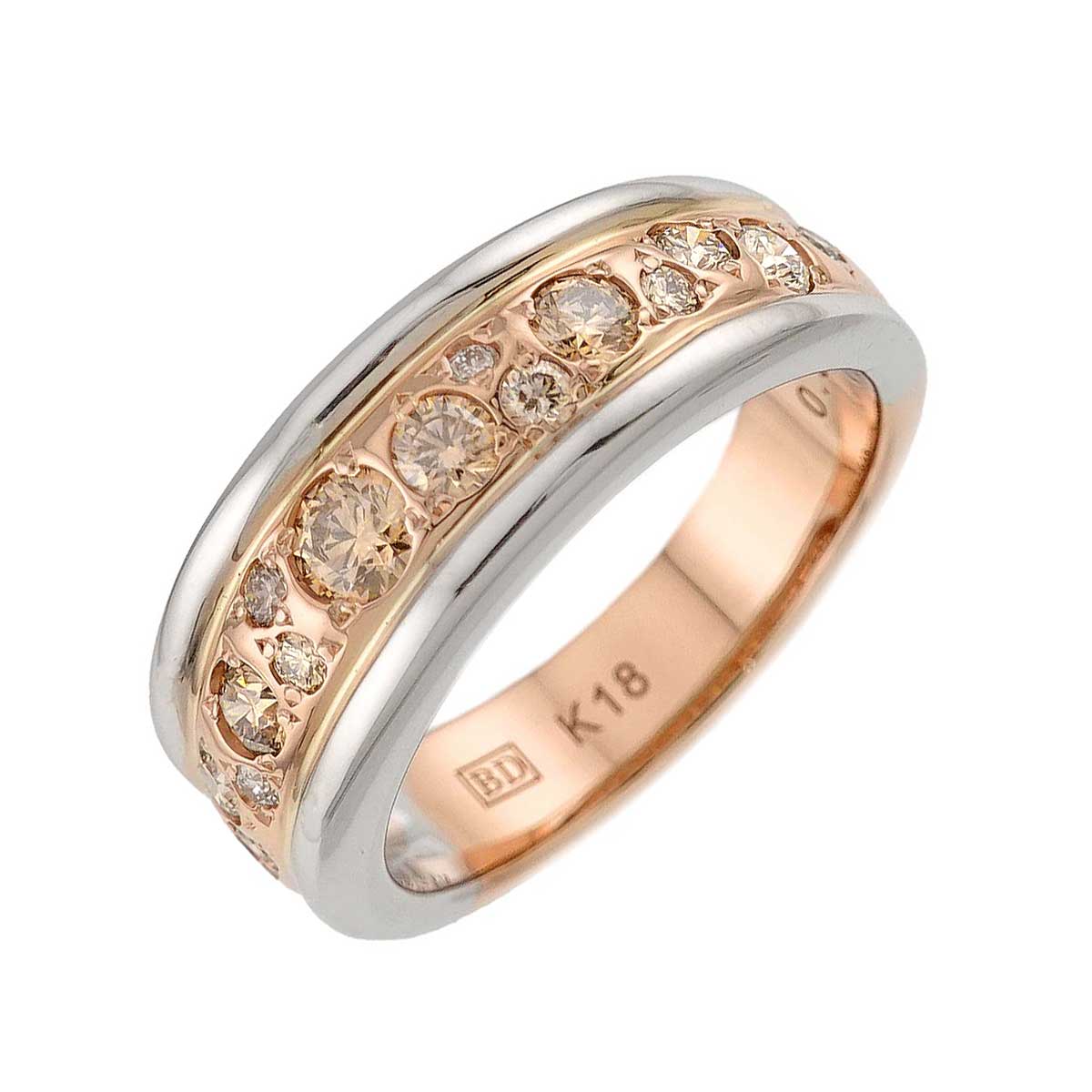 Diamond 0.50ct Ring 18K PG WG 750 size4.75-5(US)