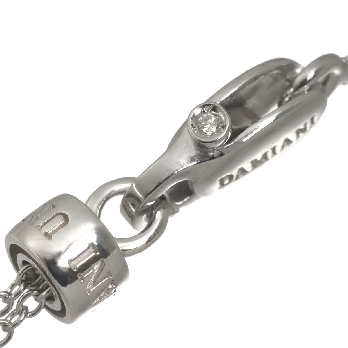 D-SIDE Diamond Necklace 18K White Gold 750