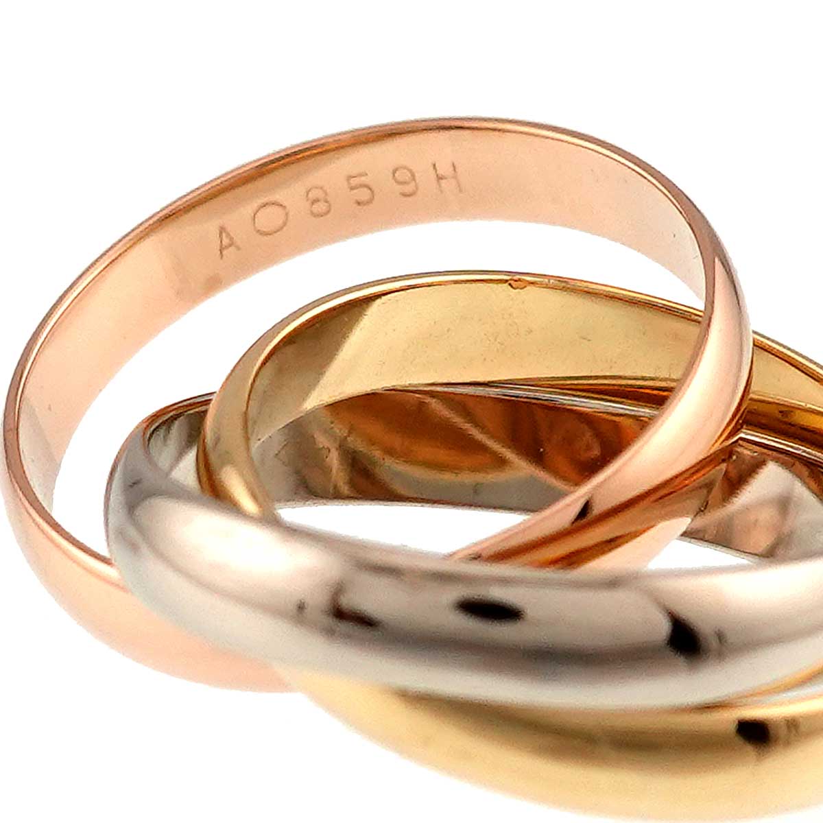 Trinity MM Ring 18K YG WG PG 750 Size50 5.25(US)