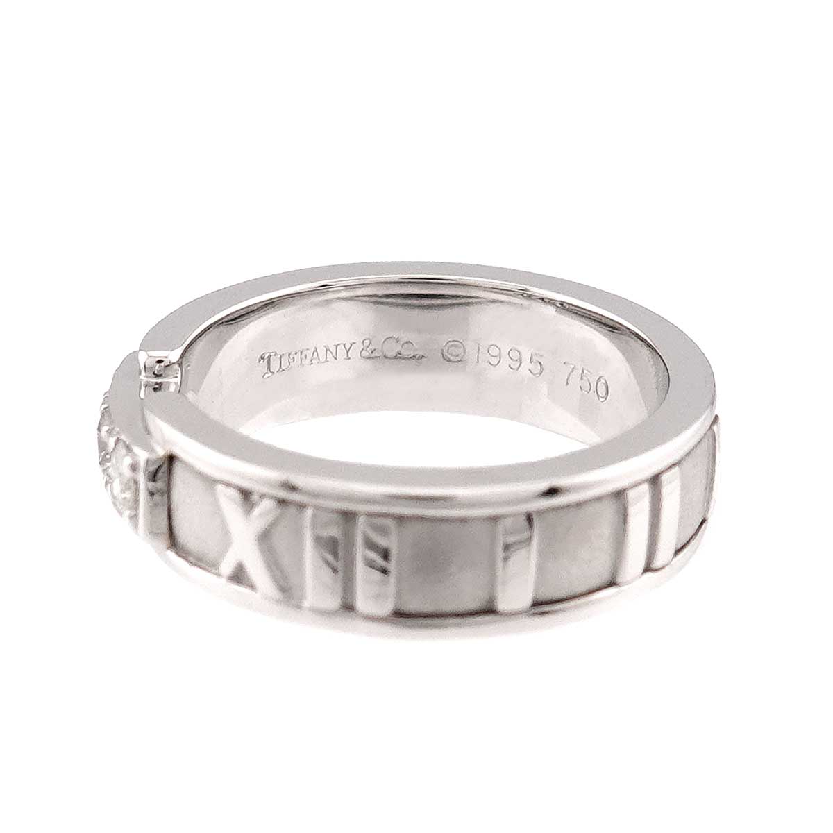 Atlas Diamond Ring 18K White Gold 750 size4.75-5(US)