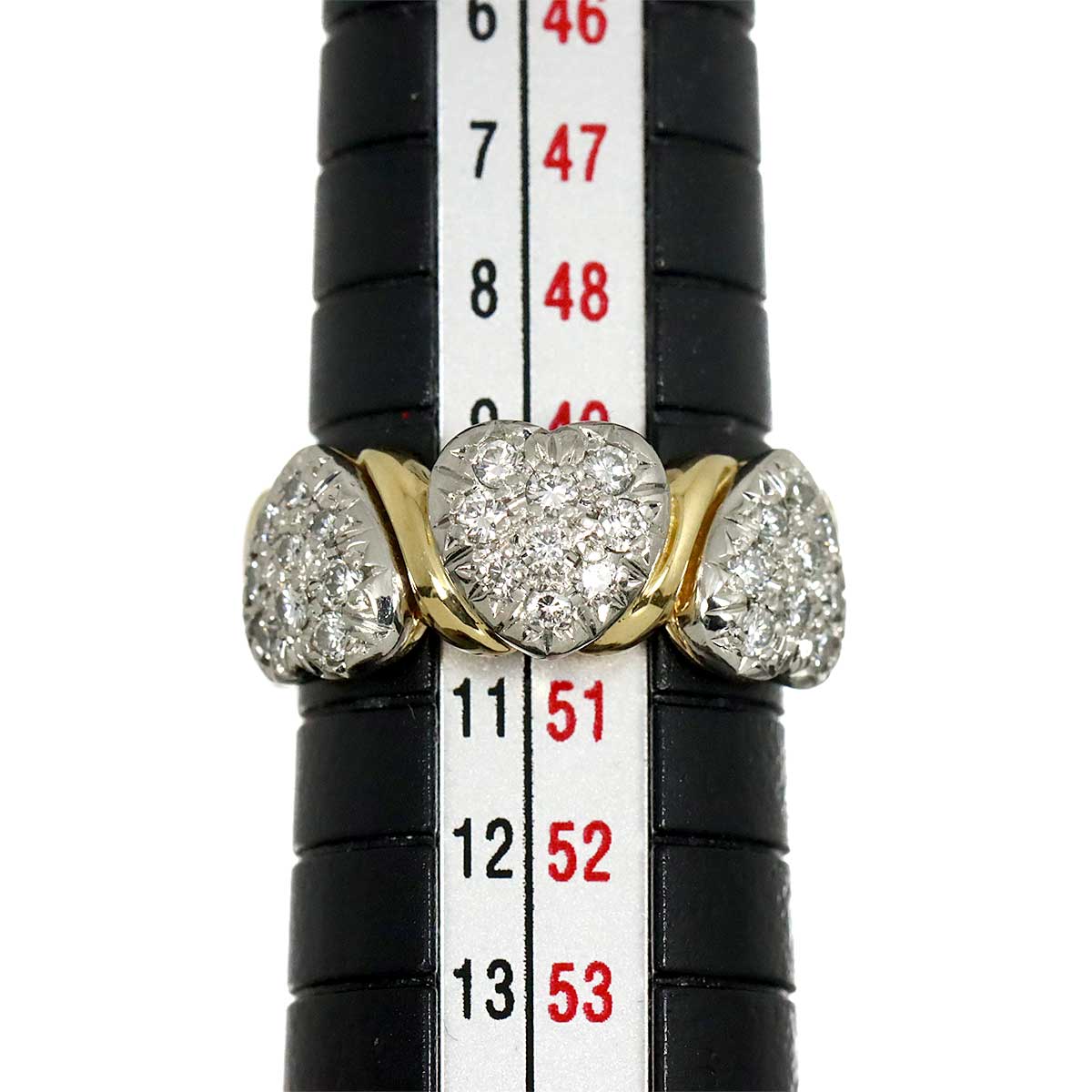 Diamond 0.43ct Ring 18K YG WG 750 Size5.25(US)