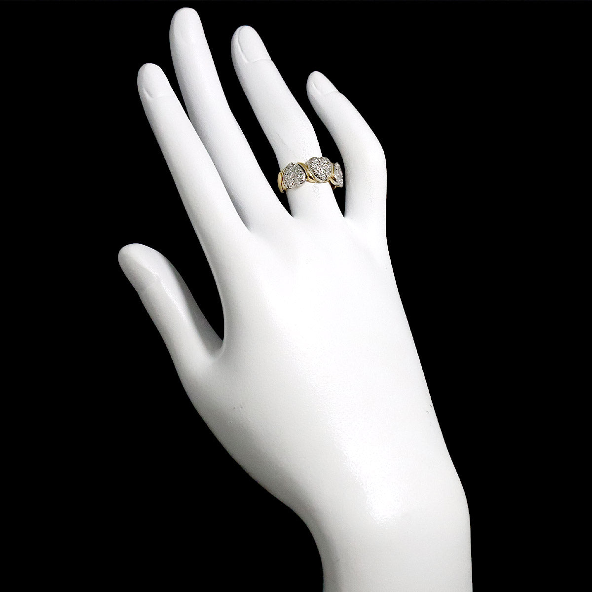 Diamond 0.43ct Ring 18K YG WG 750 Size5.25(US)