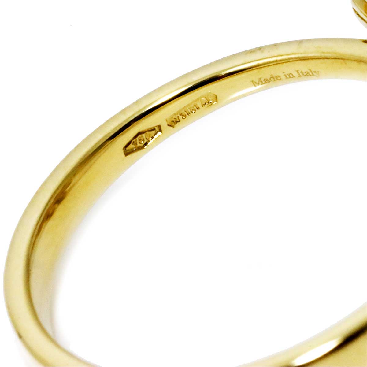 Citrine Diamond Ring 18K YG 750 size6.25-6.5(US)