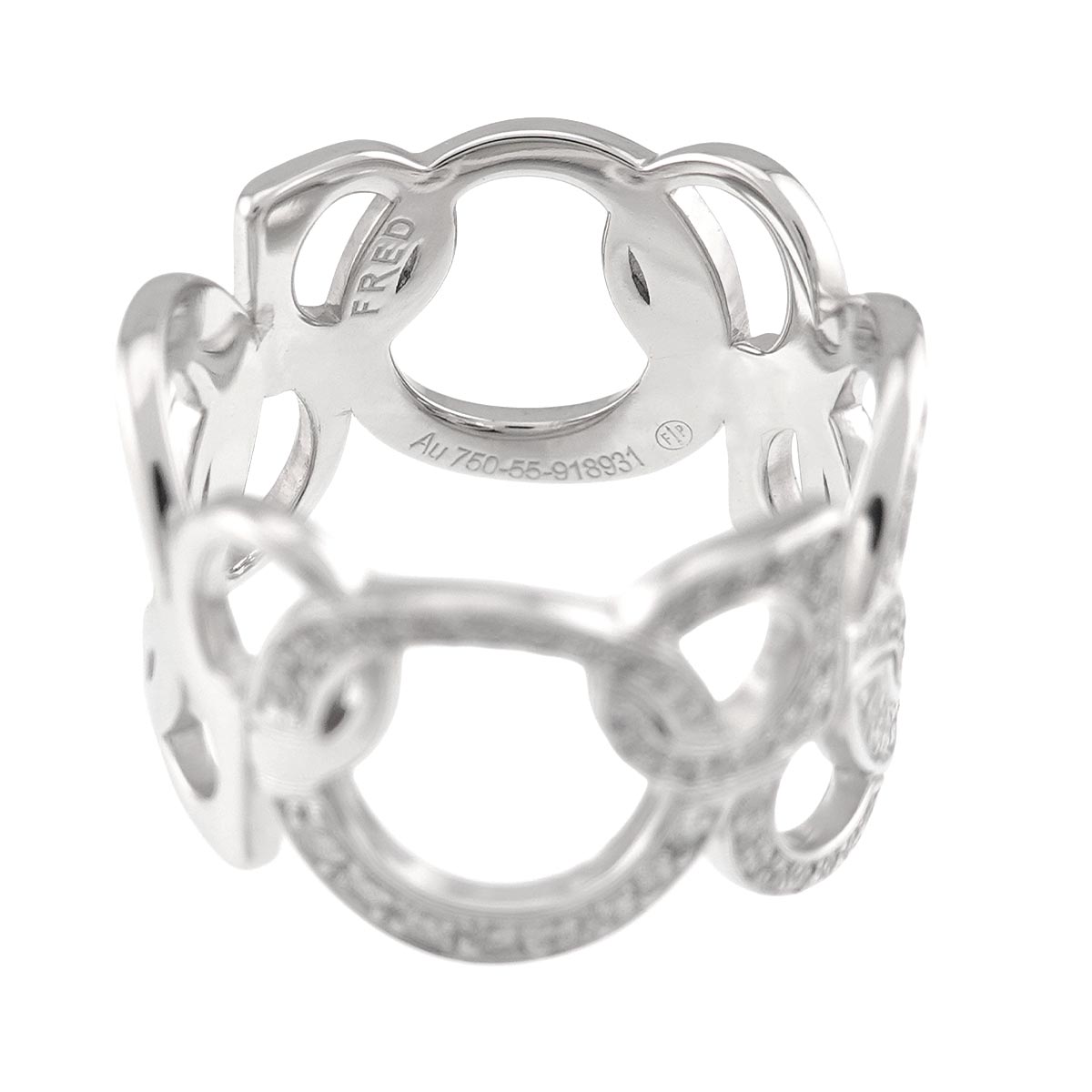 Success Mobile Diamond Ring 18K White Gold Size55 6.75(US)