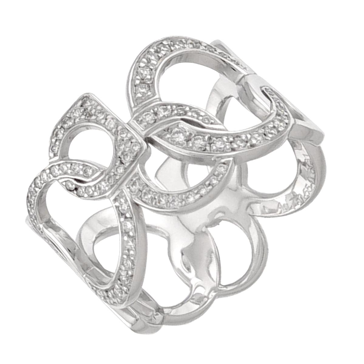 Success Mobile Diamond Ring 18K White Gold Size55 6.75(US)