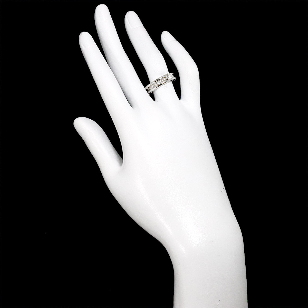 Diamond 0.37ct F/VS1/EX Ring 18K WG size51 5.25-5.5(US)