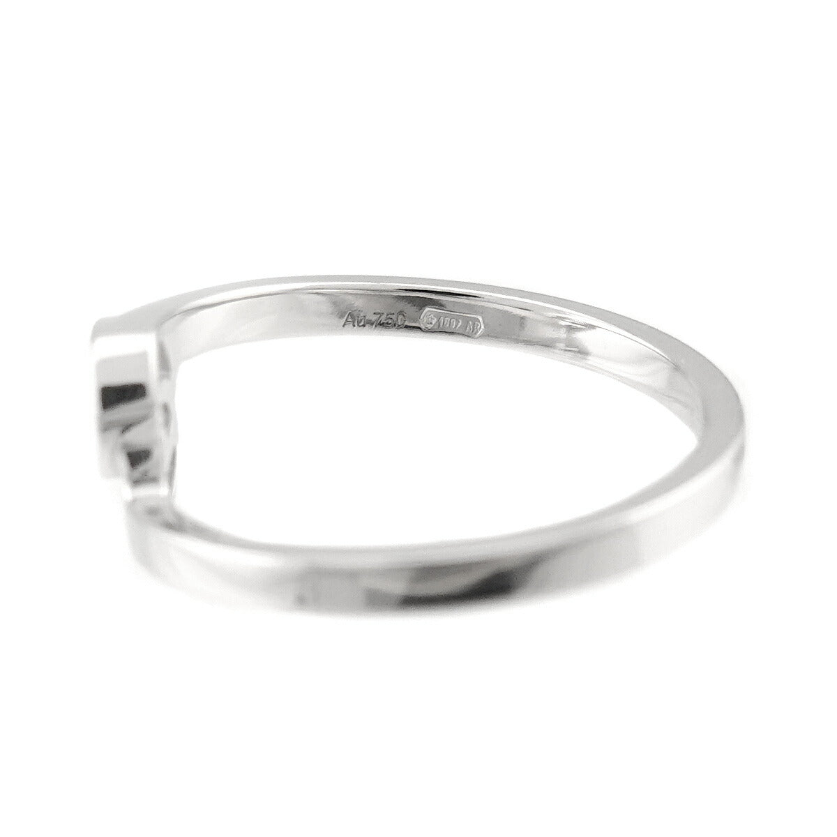 GG Logo Ring 18K WG White Gold 750 Size12 5.75-6(US)