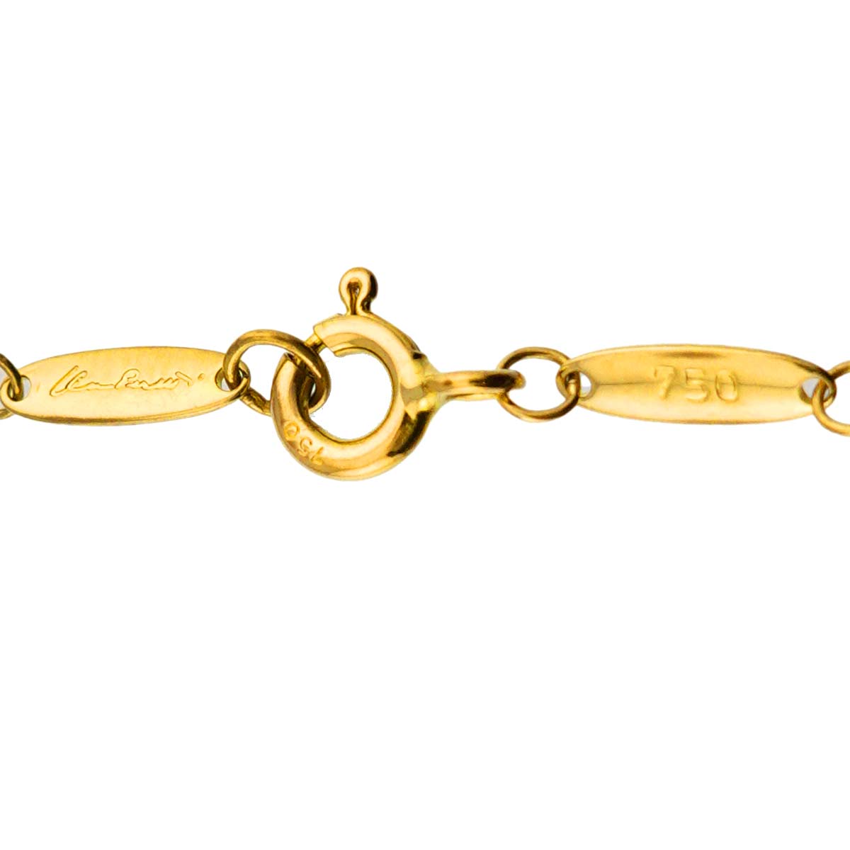 Bean Necklace 18K Yellow Gold 750