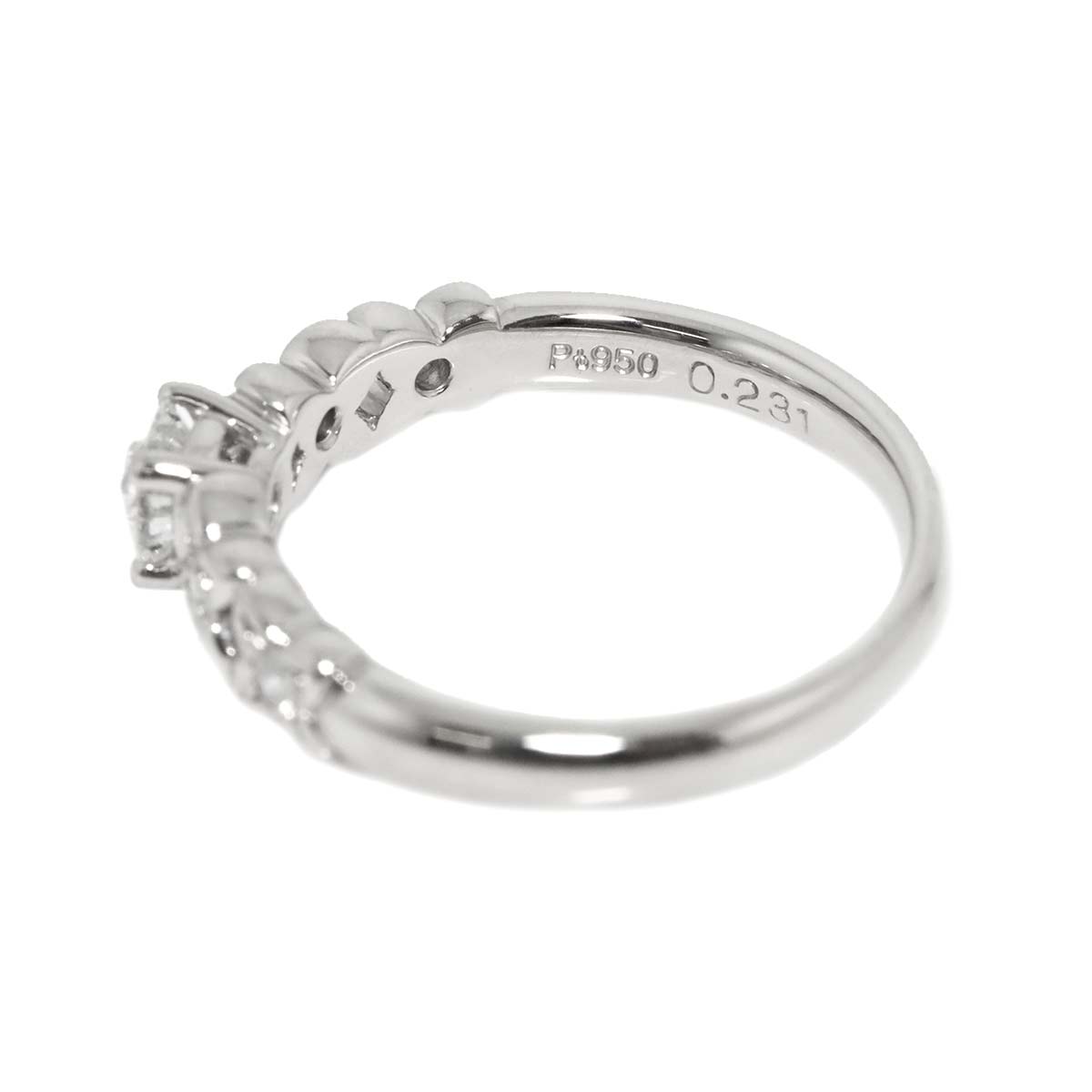 Diamond 0.231ct Ring Pt Platinum size3.75(US)