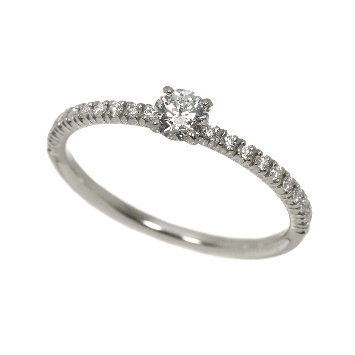 Half Diamond 0.19ct F/VS1/3EX Ring Pt size49 4.75-5(US)