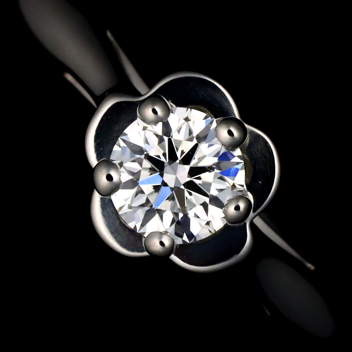 Camellia Diamond 0.33ct F/VVS2/3EX Ring Pt size47 4(US)