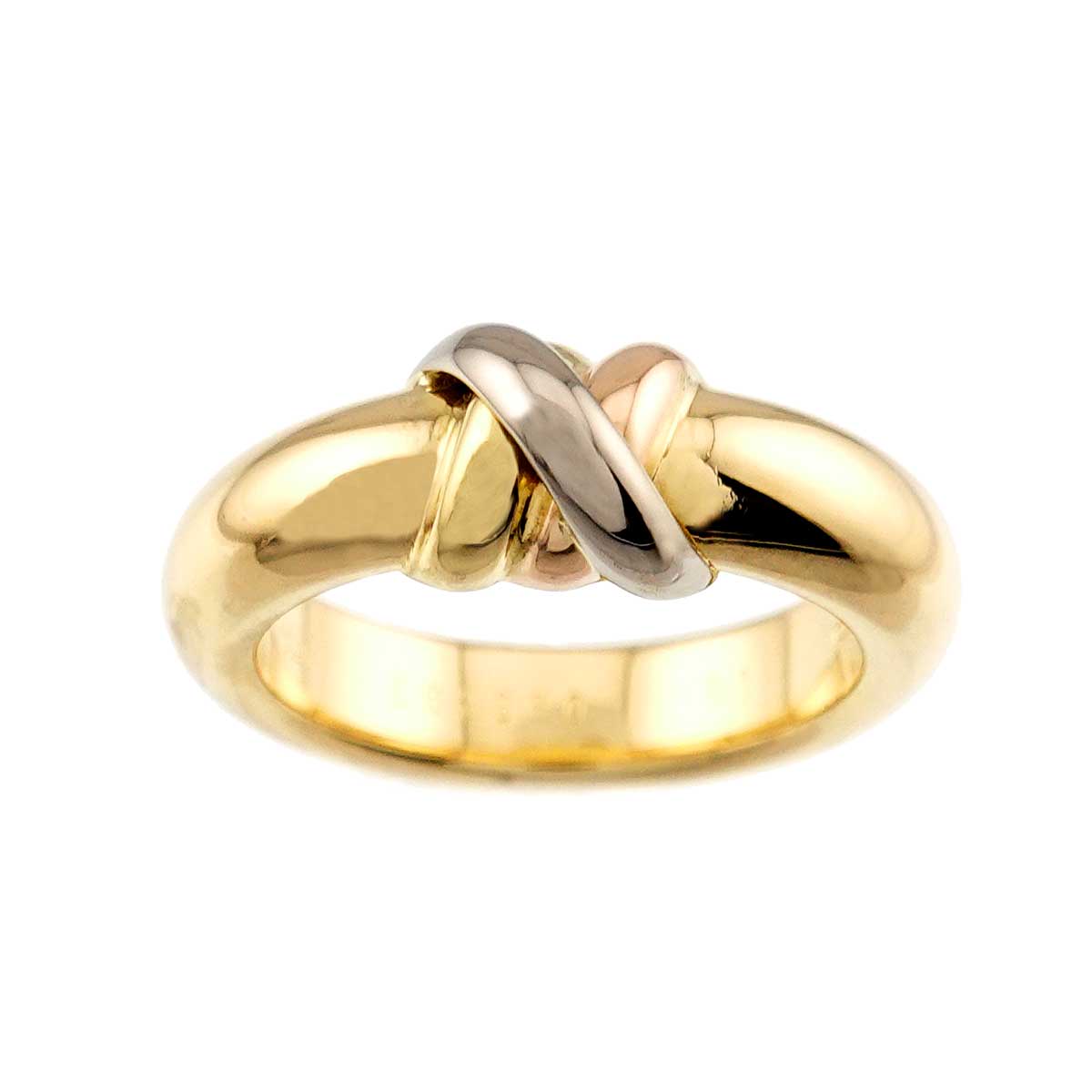 Thread Trinity Ring 18K YG WG PG 750 Size51 5.5-5.75(US)