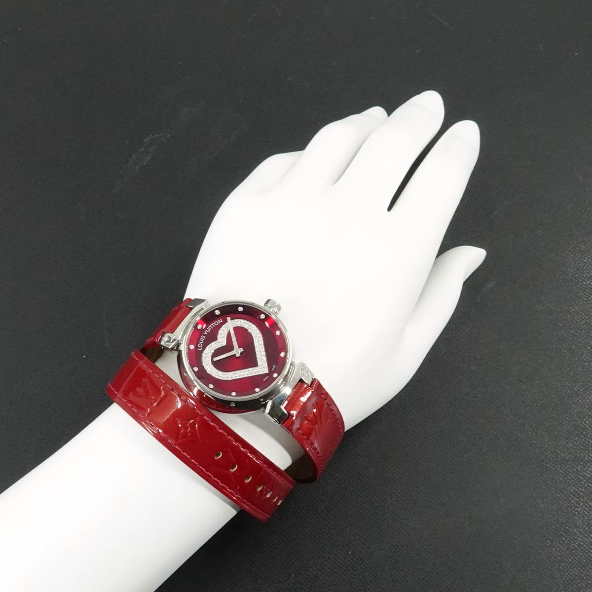 Tambour Q1314 Heat Pomdamour Diamond Bordeaux Dial