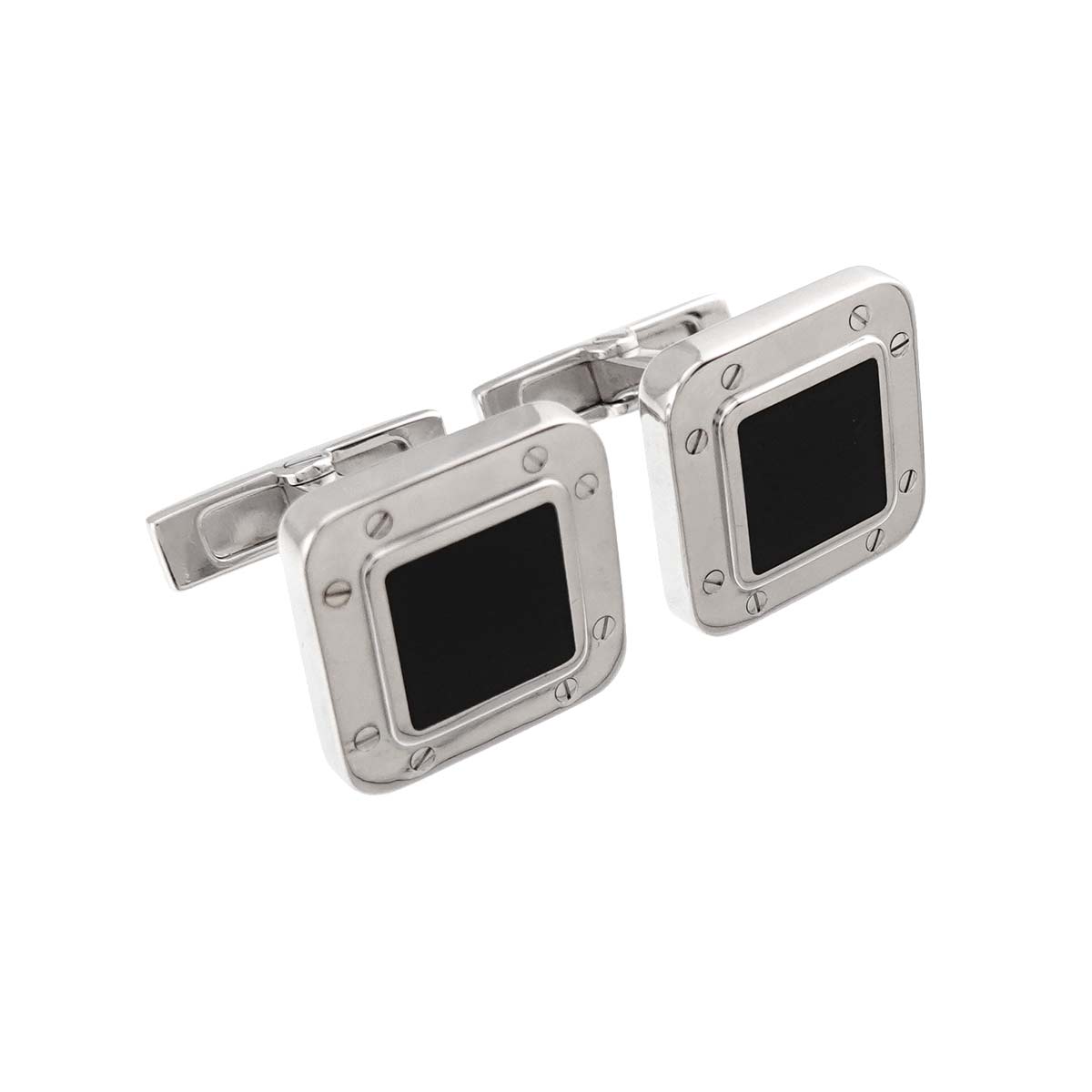 Santos Onyx Cufflinks SV Silver 925