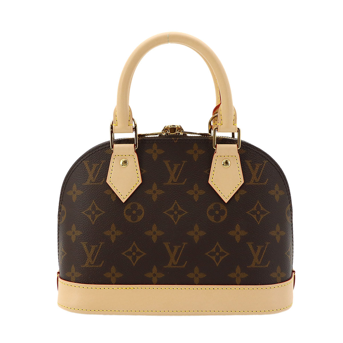 Monogram Alma BB Hand Shoulder Bag Leather Brown M46990