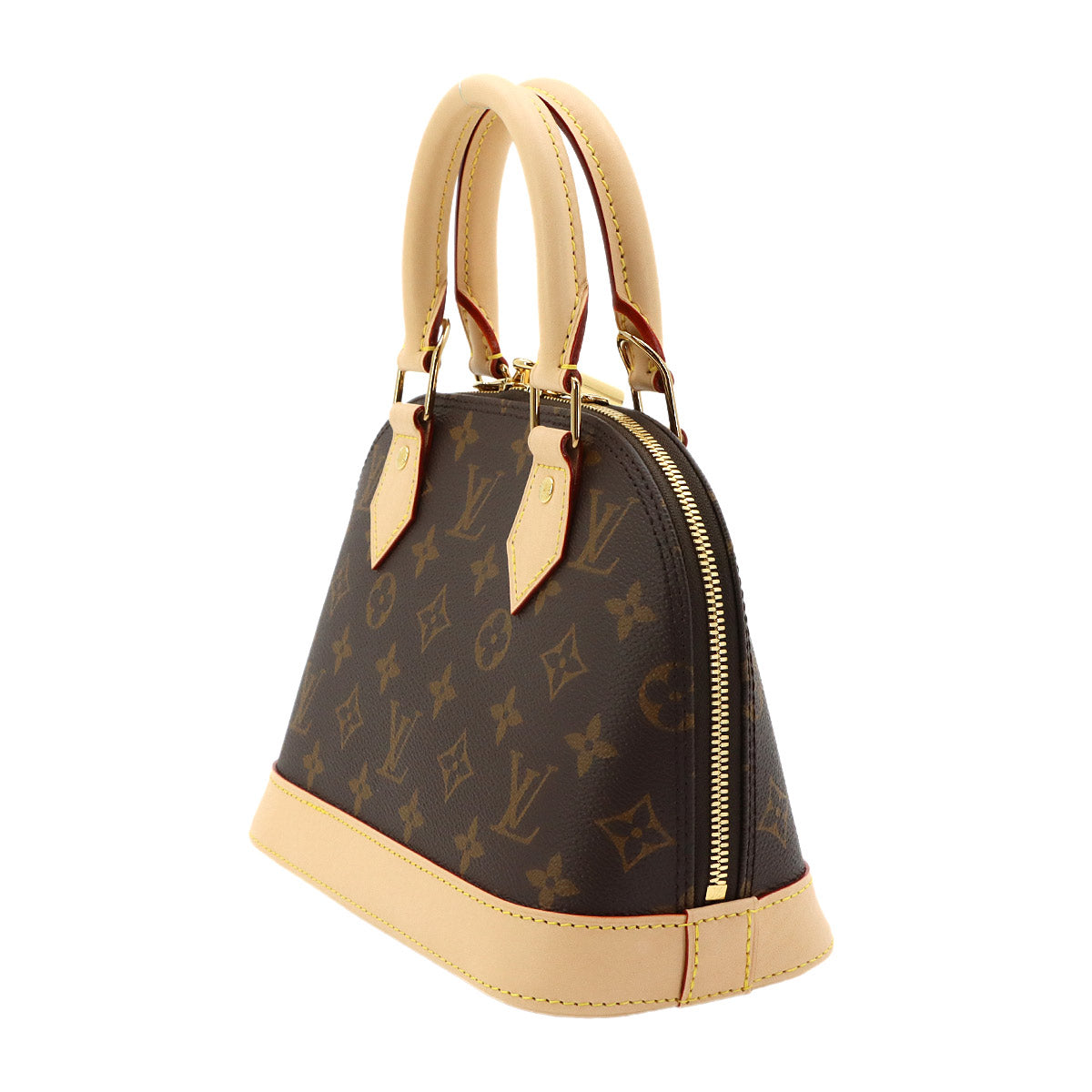 Monogram Alma BB Hand Shoulder Bag Leather Brown M46990