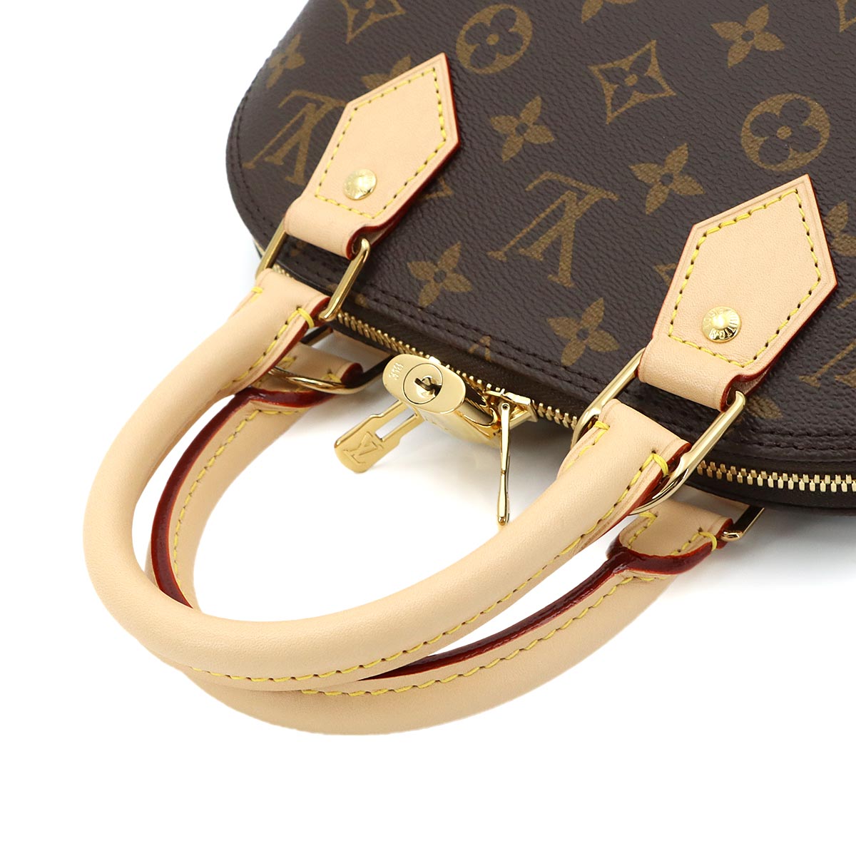 Monogram Alma BB Hand Shoulder Bag Leather Brown M46990