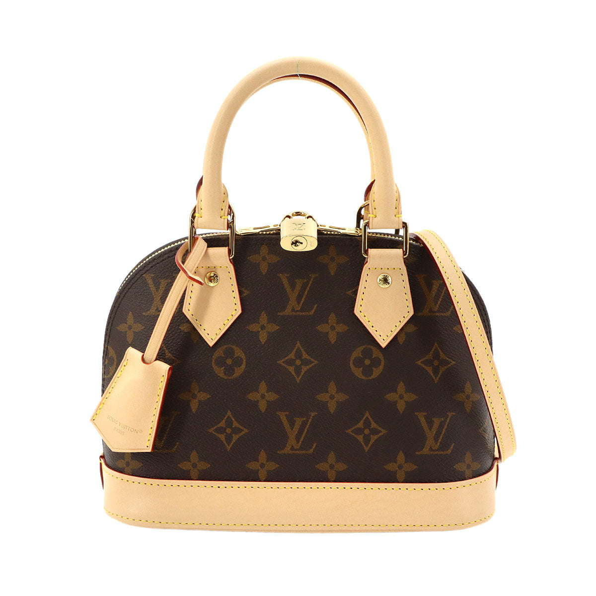 Monogram Alma BB Hand Shoulder Bag Leather Brown M46990