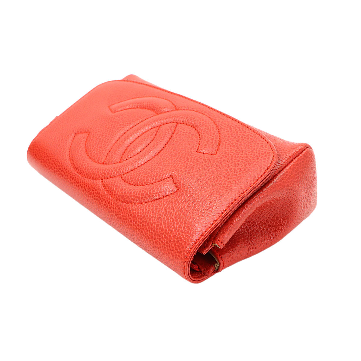CC Logos Pouch Leather Red A07007