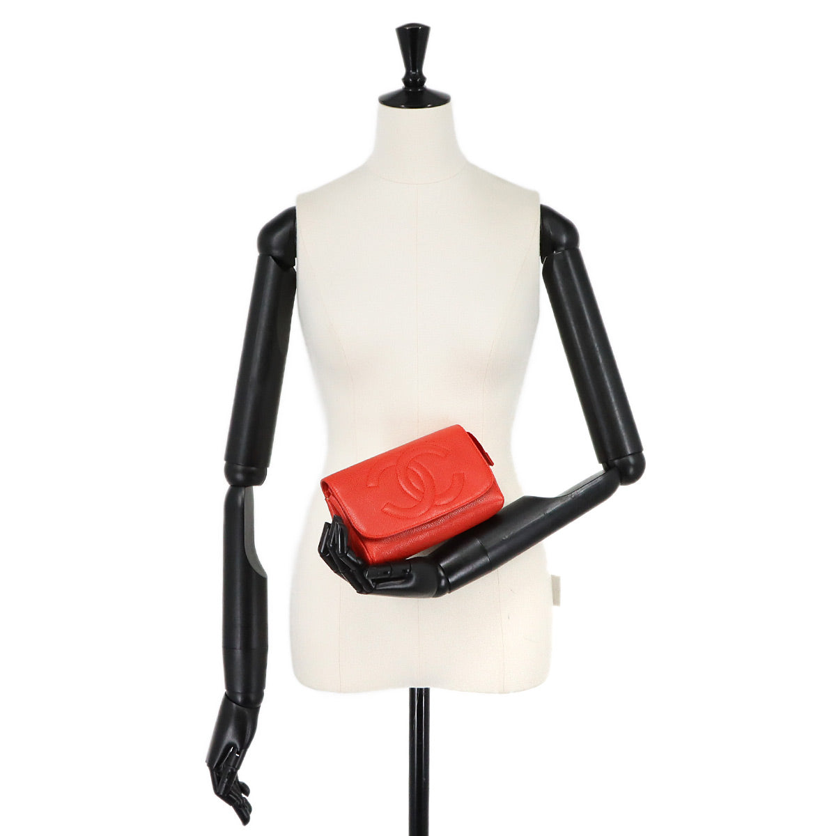 CC Logos Pouch Leather Red A07007