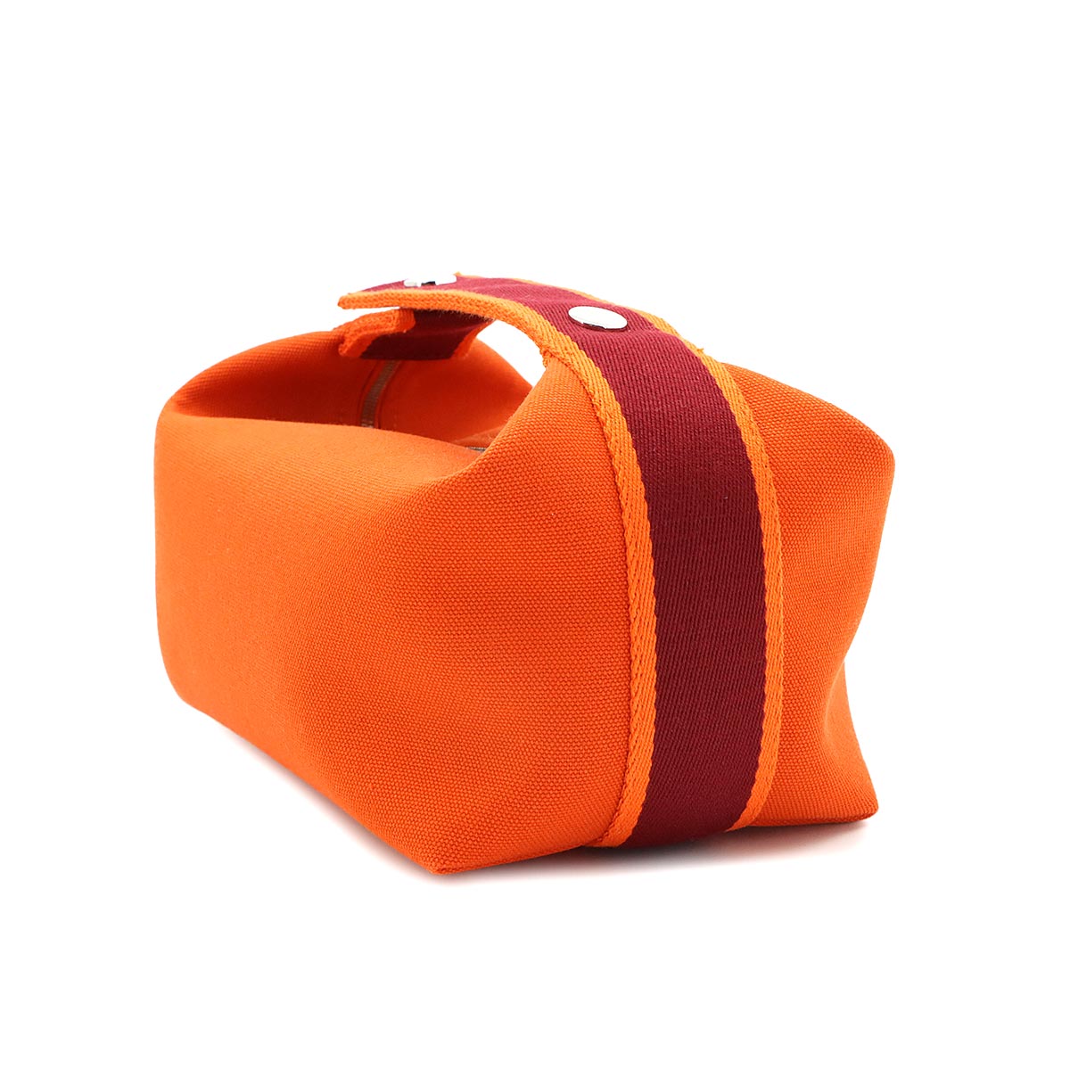 Bride a Brac PM Hand Bag Toile H Feu Orange Rouge H Pouch