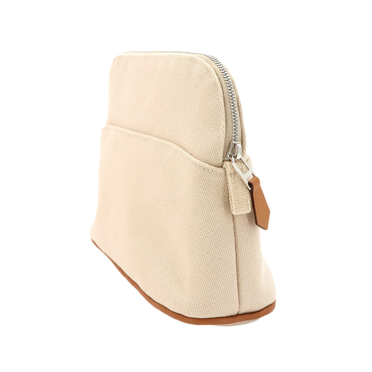 Bolide Pouch 20 Mini Cotton Canvas Leather Natural Beige Purse
