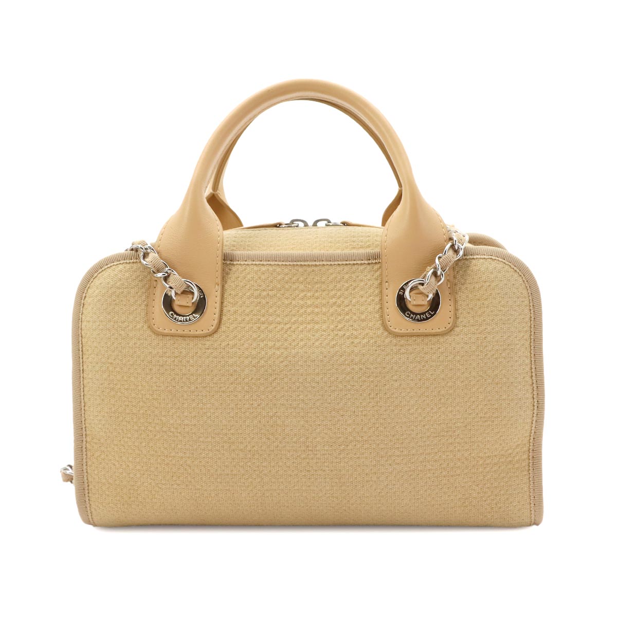 Deauville Bowling Bag 2way Hand Shouder Canvas Beige A92749