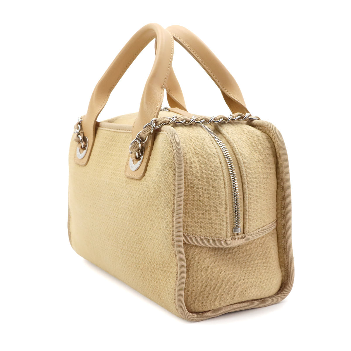 Deauville Bowling Bag 2way Hand Shouder Canvas Beige A92749