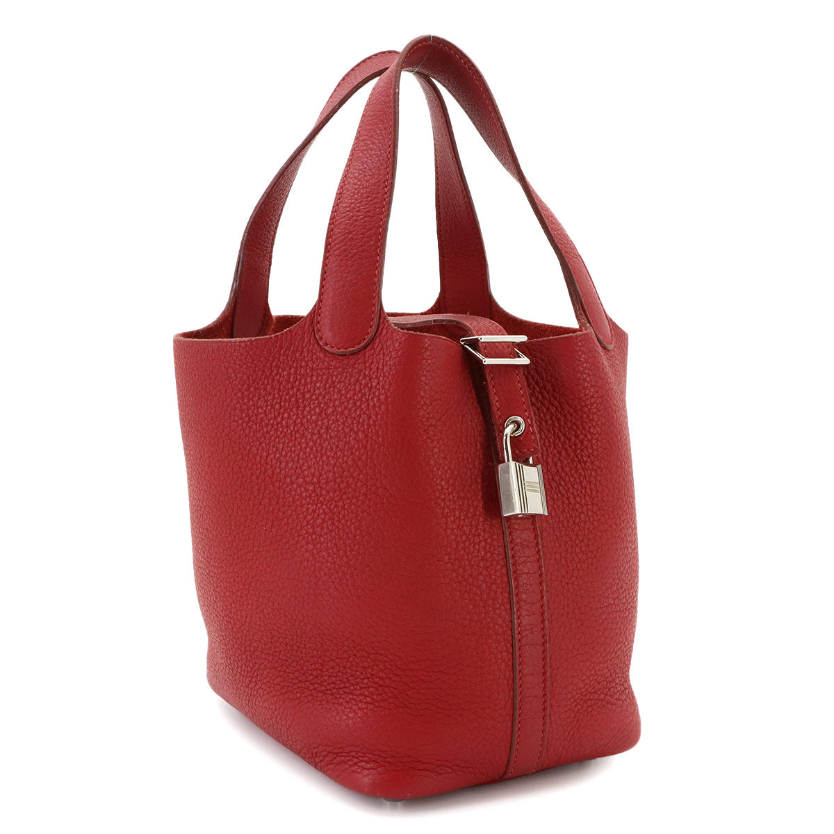Picotin Lock PM Hand Bag Taurillon Clemence Rouge Grenade