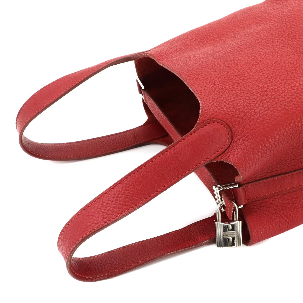 Picotin Lock PM Hand Bag Taurillon Clemence Rouge Grenade