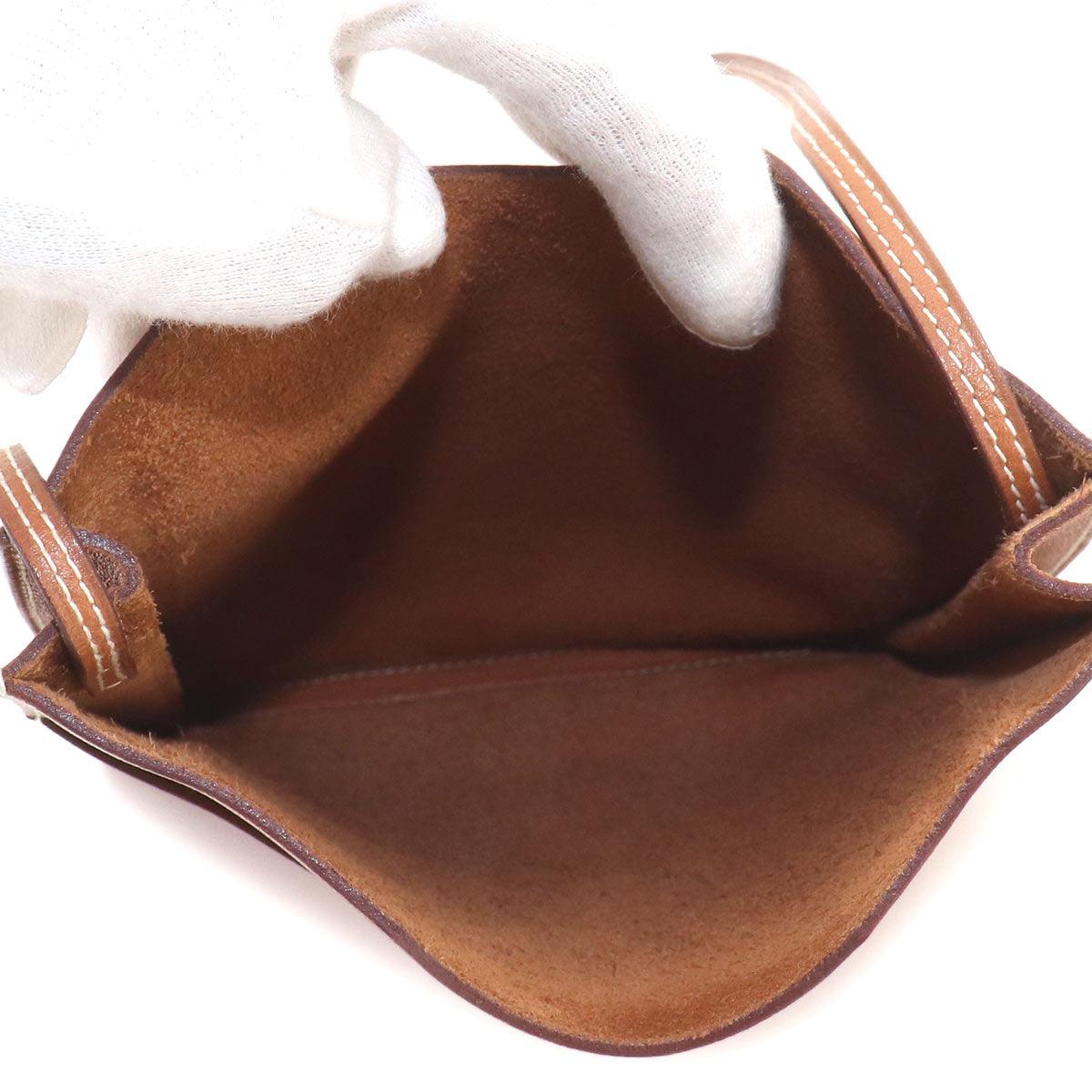 Onimaitou 2 PM Shoulder Bag Veau Swift Gold Purse