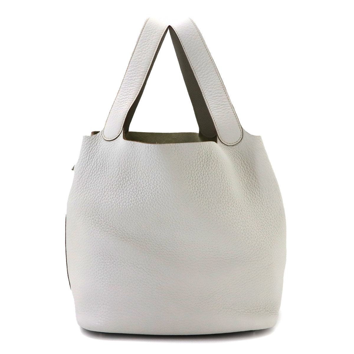 Picotin Lock Casaque GM Hand Bag Taurillon Clemence White