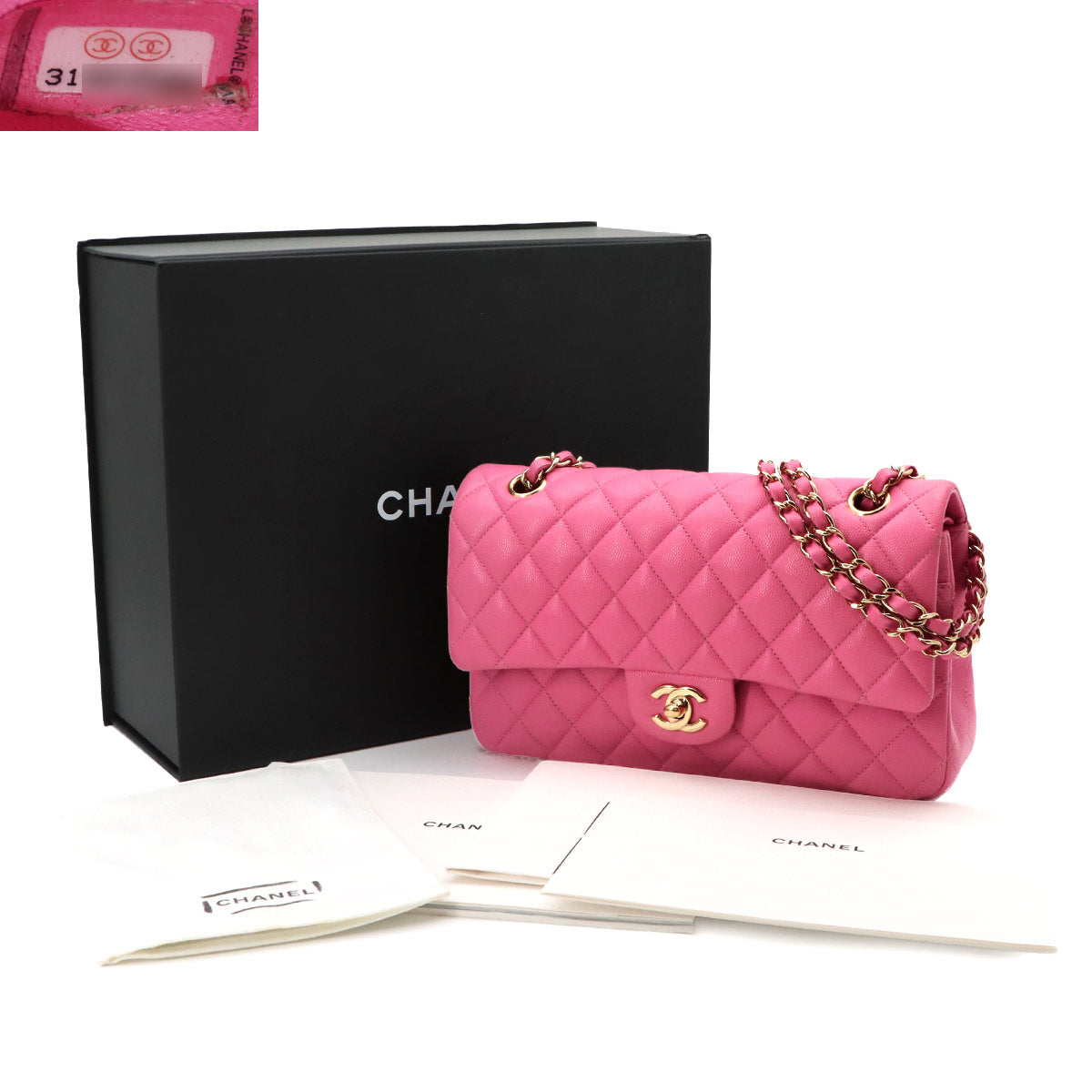 Matelasse 25 Chain Shoulder Bag Leather Pink A01112 Purse