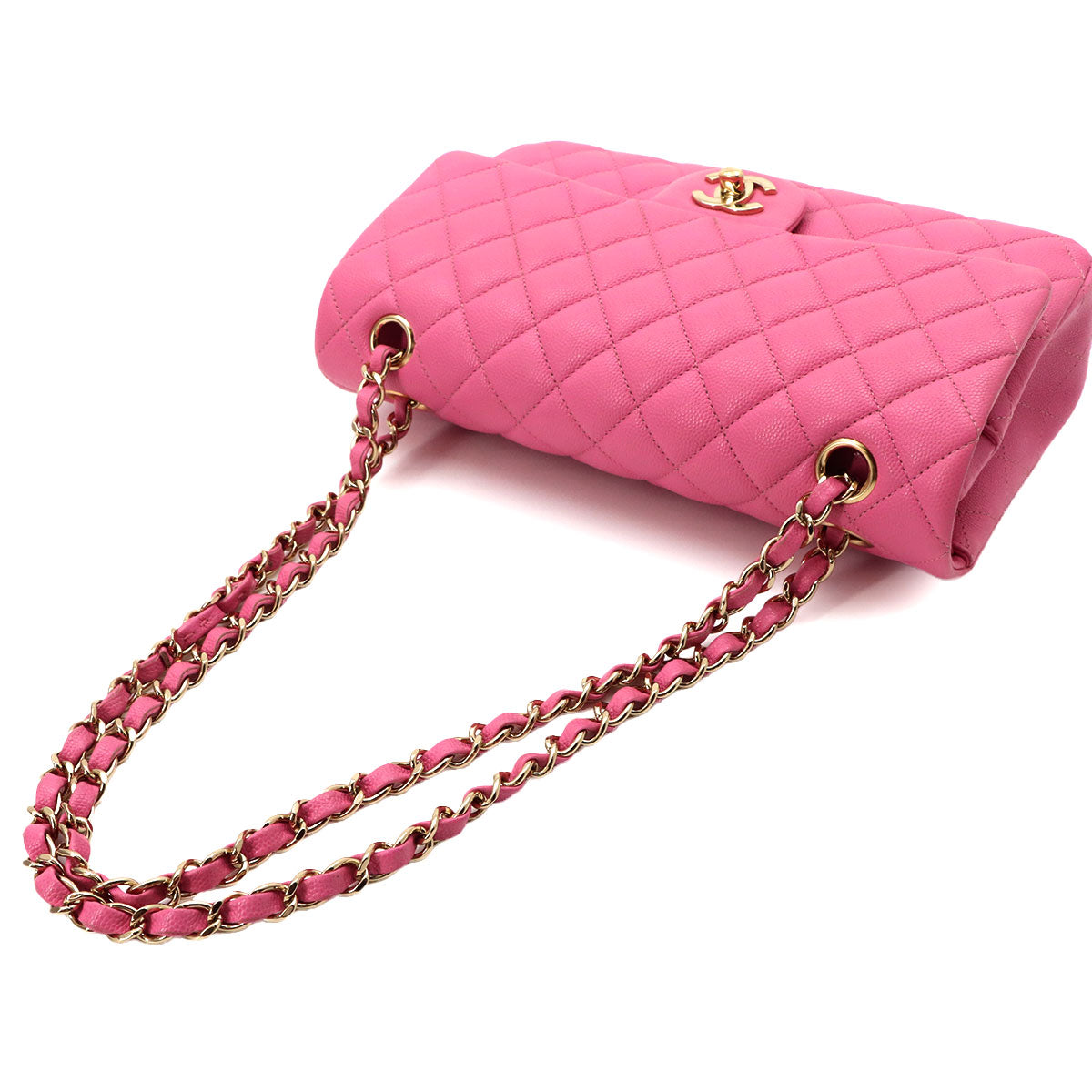 Matelasse 25 Chain Shoulder Bag Leather Pink A01112 Purse