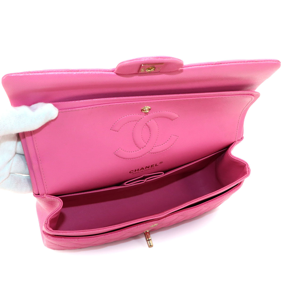 Matelasse 25 Chain Shoulder Bag Leather Pink A01112 Purse