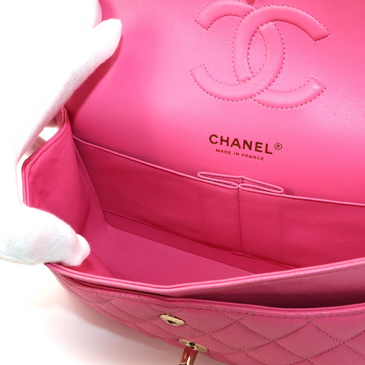 Matelasse 25 Chain Shoulder Bag Leather Pink A01112 Purse