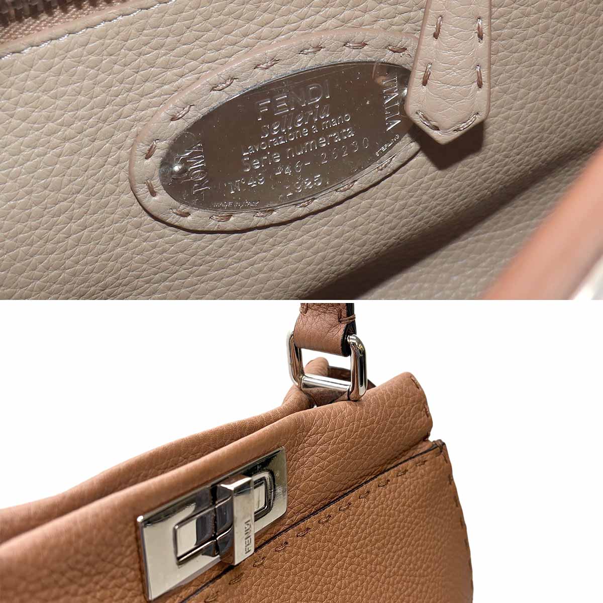 Selleria Peekaboo Regular Hand Bag Leather Brown 8BN290