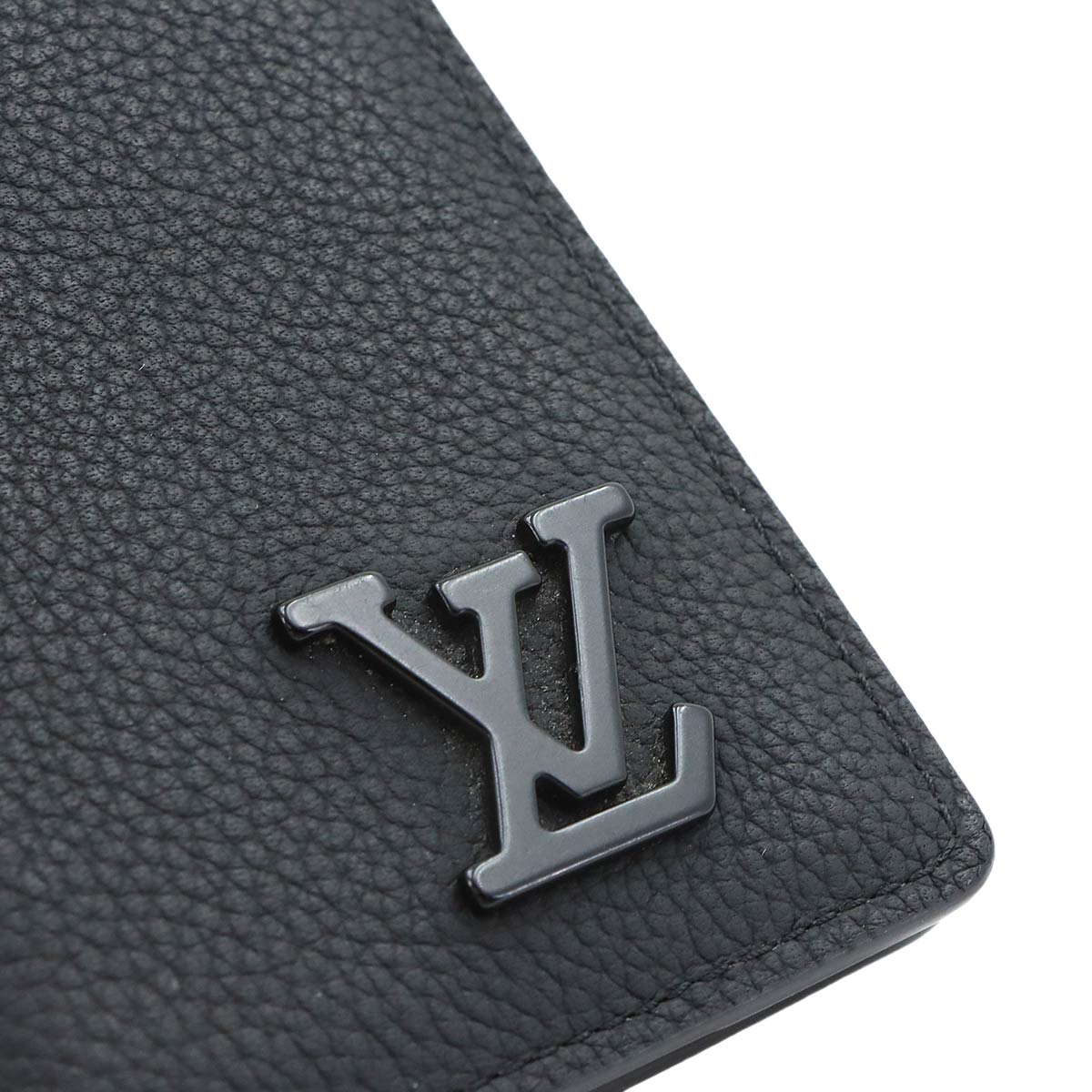 LV Aerogram Organizer Card Case Leather Black M69979