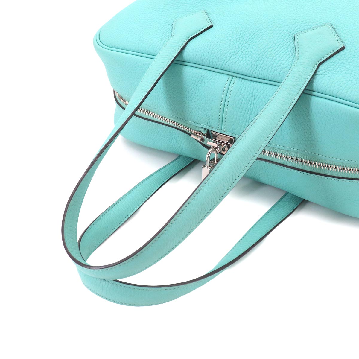 Victoria2 35 Hand Bag Taurillon Clemence Blue Saint Cyr