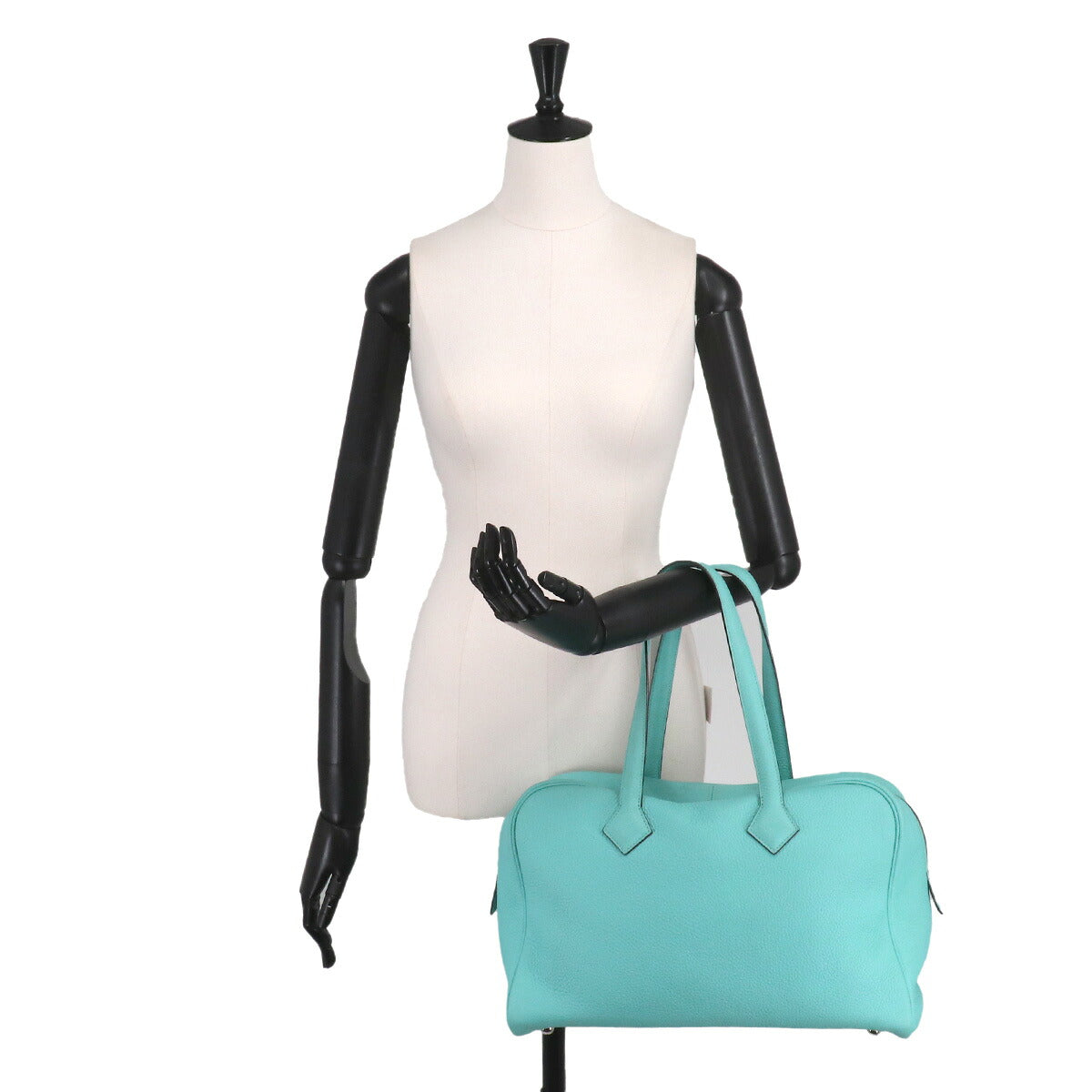 Victoria2 35 Hand Bag Taurillon Clemence Blue Saint Cyr